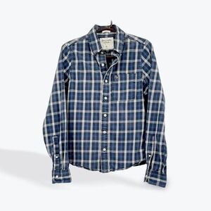 VINTAGE Y2K Abercrombie & Fitch Mens Muscle Fit Plaid Button Down Shirt - Small
